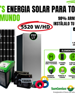 KIT CONGELADOR SOLAR VERTICAL 250 LT