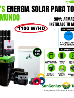 KIT CONGELADOR 100 LTS SOLAR 12/24VDC