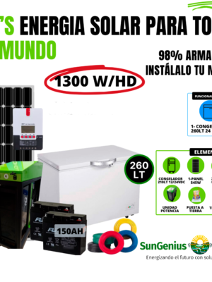 KIT CONGELADOR 260 LTS SOLAR 12/24VDC