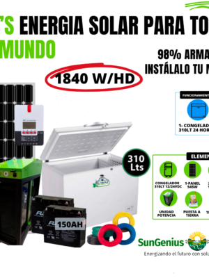 KIT CONGELADOR 310 LTS SOLAR 12/24 VDC