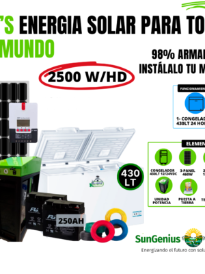 KIT CONGELADOR 430 LTS SOLAR 12/24VDC
