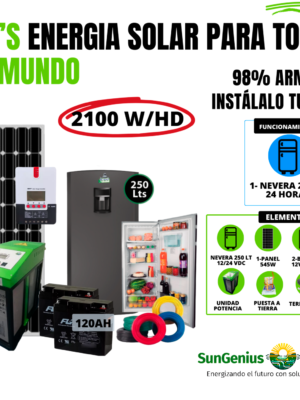 KIT NEVERA 250 LTS SOLAR 12/24 VDC